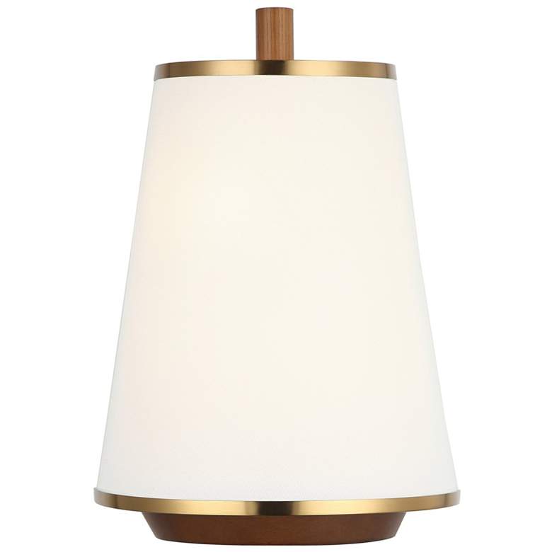 Image 2 Varaluz Desert Flyer 14" High Satin Brass/Medium Walnut 2-Light Wall S more views