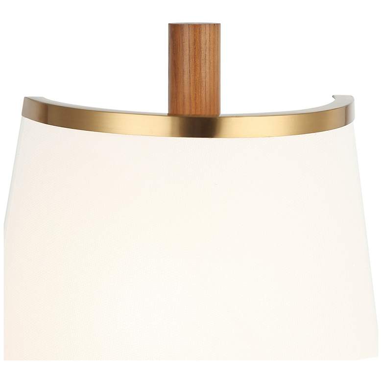 Image 5 Varaluz Desert Flyer 14" High Satin Brass/Medium Walnut 2-Light Wall S more views