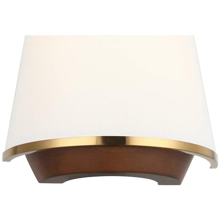 Image 6 Varaluz Desert Flyer 14" High Satin Brass/Medium Walnut 2-Light Wall S more views