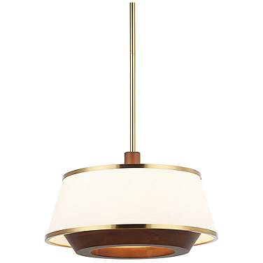 Varaluz Desert Flyer 16" Brass/Walnut 3-Light Convertible Pendant
