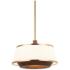 Varaluz Desert Flyer 16" Brass/Walnut 3-Light Convertible Pendant