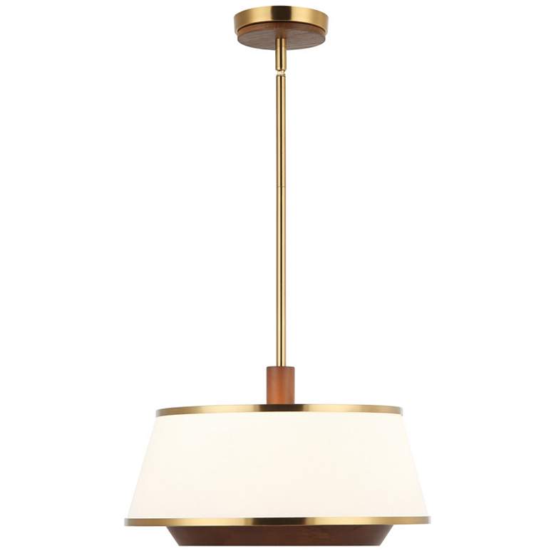 Image 2 Varaluz Desert Flyer 16" Brass/Walnut 3-Light Convertible Pendant more views