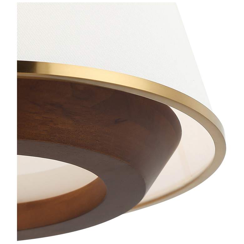 Image 4 Varaluz Desert Flyer 16" Wide Satin Brass/Medium Walnut 3-Light Pendan more views