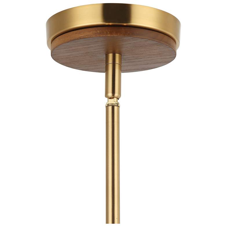 Image 5 Varaluz Desert Flyer 16" Wide Satin Brass/Medium Walnut 3-Light Pendan more views