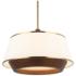Varaluz Desert Flyer 26" Wide Satin Brass/Medium Walnut 6-Light Pendan