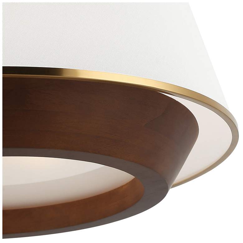 Image 6 Varaluz Desert Flyer 26" Wide Satin Brass/Medium Walnut 6-Light Pendan more views