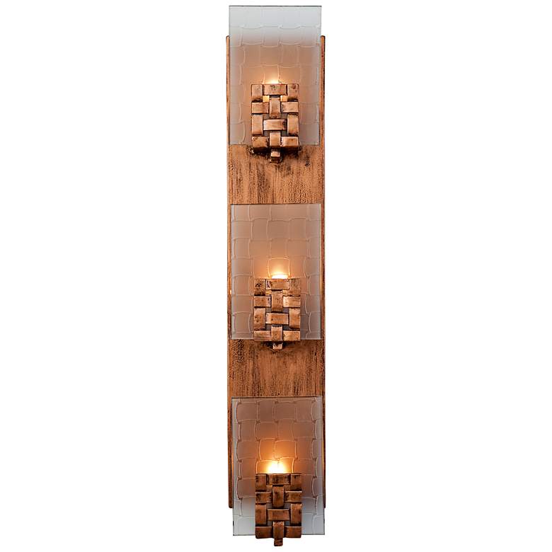 Image 1 Varaluz Dreamweaver 4 1/2" Wide Copper Bath Light