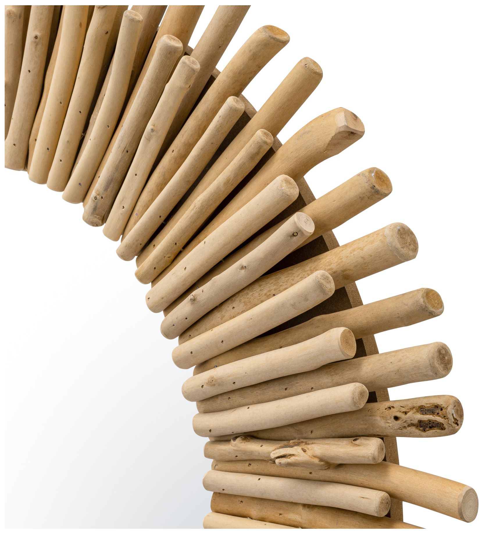 Image 5 Varaluz Drifter 34" Natural Driftwood Wall Mirror more views