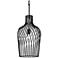 Varaluz Elsa 12" Wide Black Open Cage Mini Pendant
