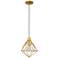 Varaluz Facet 11" Wide Gold Leaf Mini Pendant