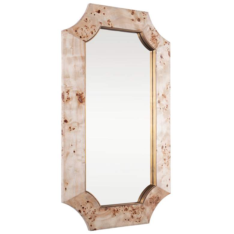 Image 2 Varaluz Farra Poplar Burl/Weathered Brass 26" x 44" Wall Mirror more views