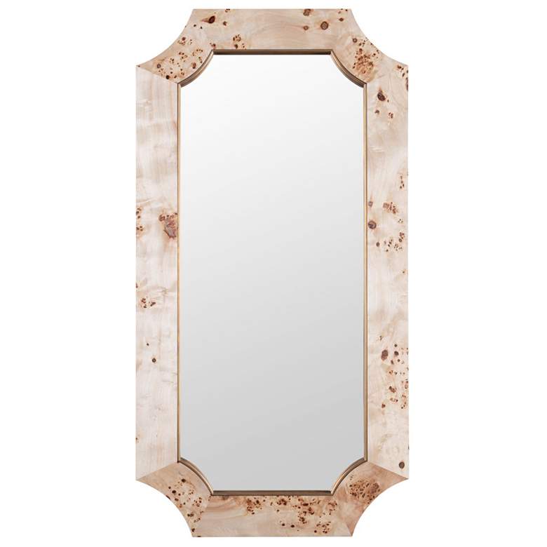 Image 1 Varaluz Farra Poplar Burl/Weathered Brass 28" x 54" Wall Mirror