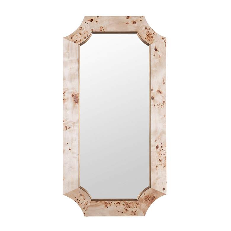 Image 2 Varaluz Farra Poplar Burl/Weathered Brass 28" x 54" Wall Mirror more views
