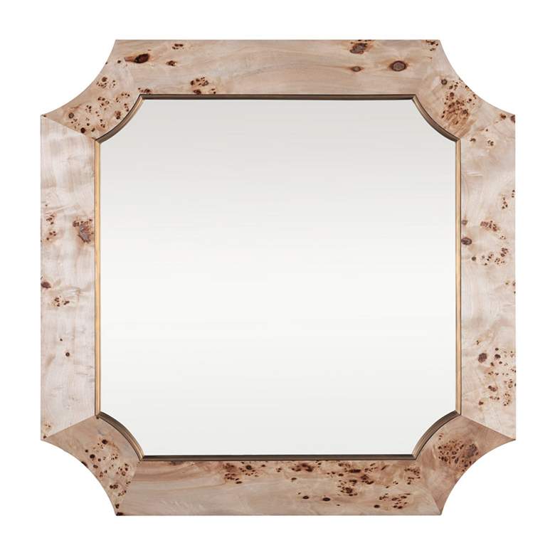 Image 2 Varaluz Farra Poplar Burl/Weathered Brass 36" x 36" Wall Mirror more views