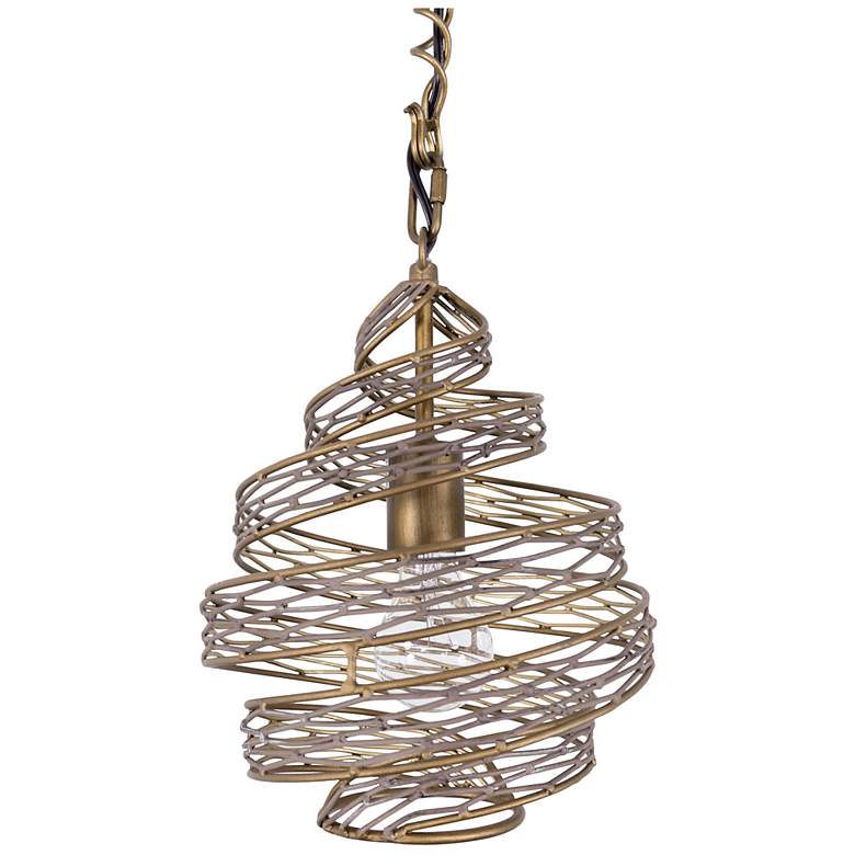 Image 2 Varaluz Flow 10" Wide Hammered Ore Mini Pendant Light
