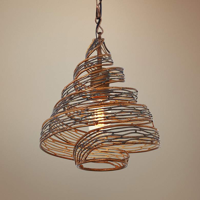Image 1 Varaluz Flow 10" Wide Hammered Ore Mini Pendant Light