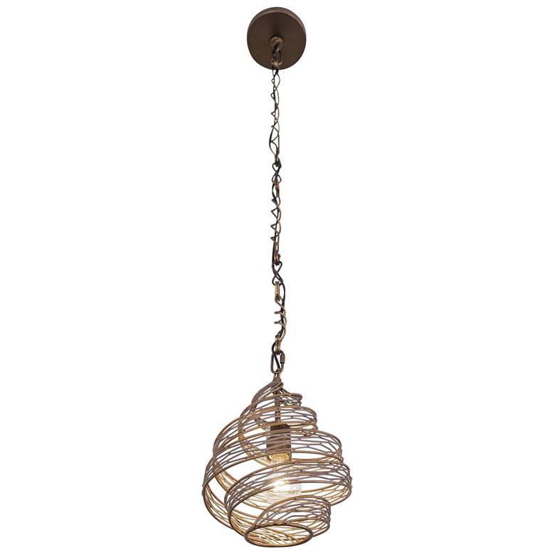 Image 4 Varaluz Flow 10" Wide Hammered Ore Mini Pendant Light more views