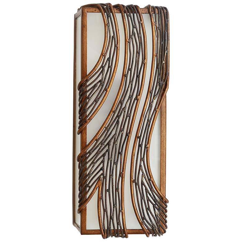 Image 2 Varaluz Flow 14 1/2" High Hammered Ore Wall Sconce more views