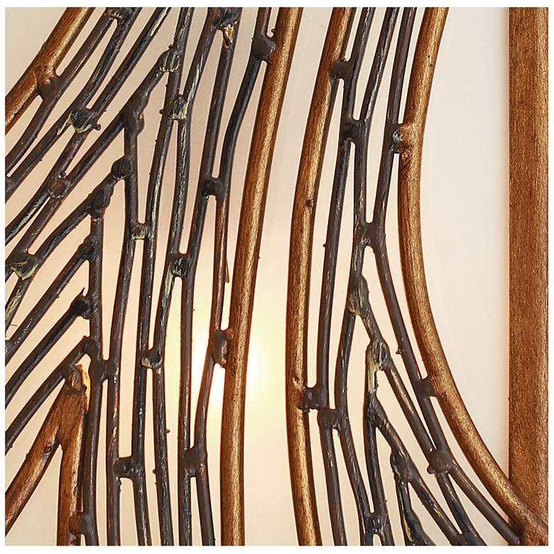Image 3 Varaluz Flow 14 1/2" High Hammered Ore Wall Sconce more views