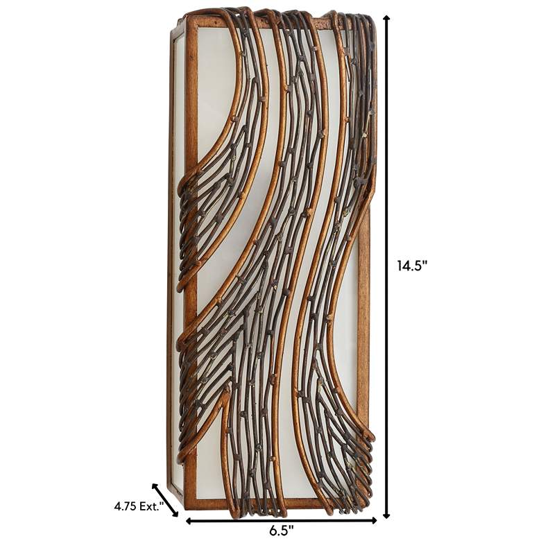 Image 4 Varaluz Flow 14 1/2" High Hammered Ore Wall Sconce more views