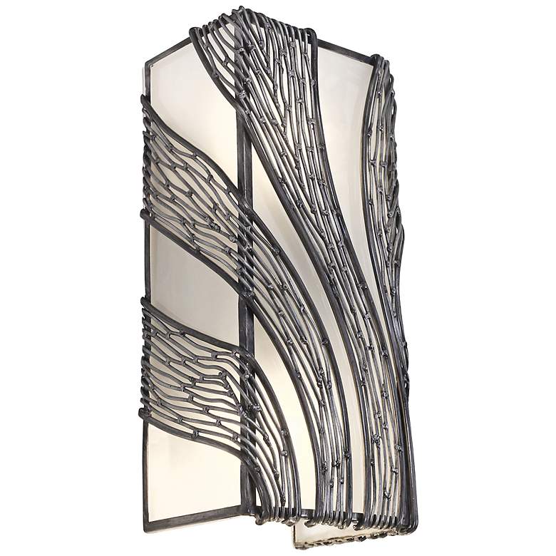 Image 5 Varaluz Flow 14 1/2" High Steel 2-Light Frosted Wall Sconce more views