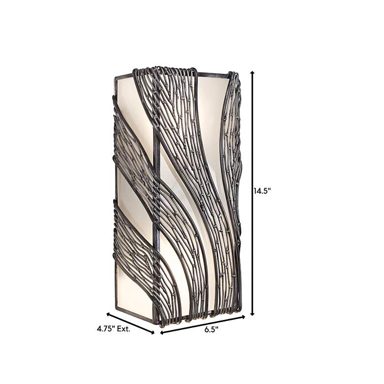 Image 6 Varaluz Flow 14 1/2" High Steel 2-Light Frosted Wall Sconce more views