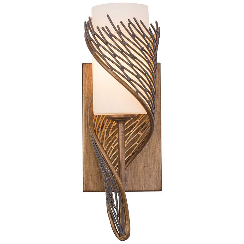 Image 2 Varaluz Flow 14" High Hammered Ore Right-Facing Wall Sconce