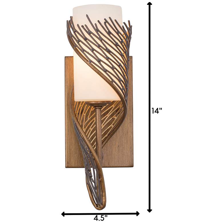 Image 6 Varaluz Flow 14" High Hammered Ore Right-Facing Wall Sconce more views