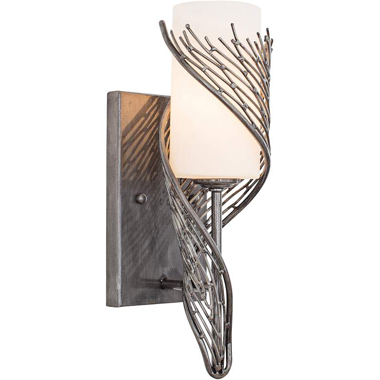 Image 1 Varaluz Flow 14 inch High Recycled Steel 1-Light Wall Sconce
