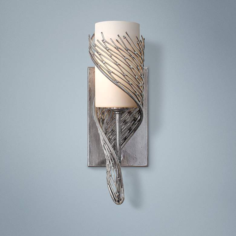 Image 1 Varaluz Flow 14" High Steel Wall Sconce