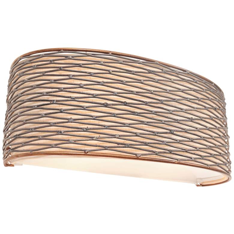 Image 1 Varaluz Flow 16" Wide Hammered Ore Bath Light