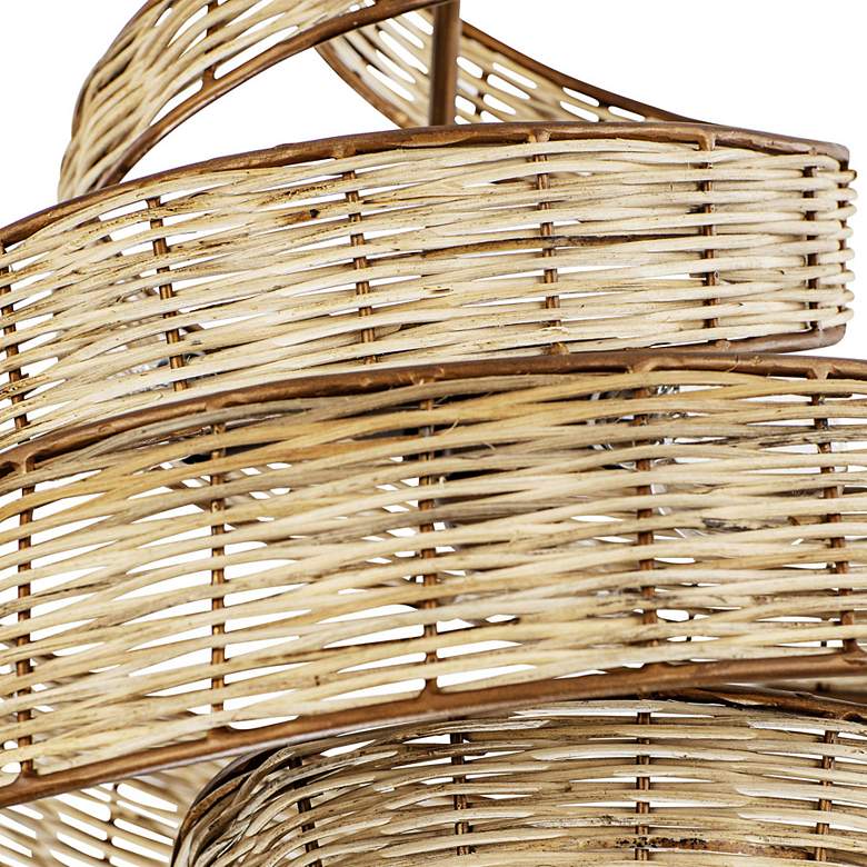 Image 3 Varaluz Flow 18" Wide 3-Light Modern Twist Natural Rattan  Pendant more views