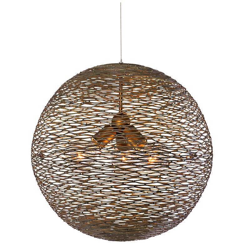 Image 1 Varaluz Flow 18" Wide Hammered Ore Orb Pendant Light