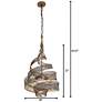 6_Varaluz Flow 18" Wide Hammered Ore Pendant Light more views