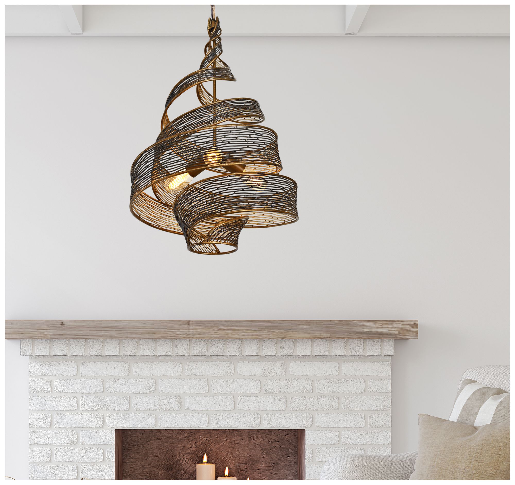 Varaluz Flow 18" Wide Hammered Ore Pendant Light