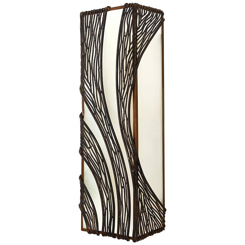 Image 2 Varaluz Flow 20 1/4" High Hammered Ore Wall Light Sconce more views