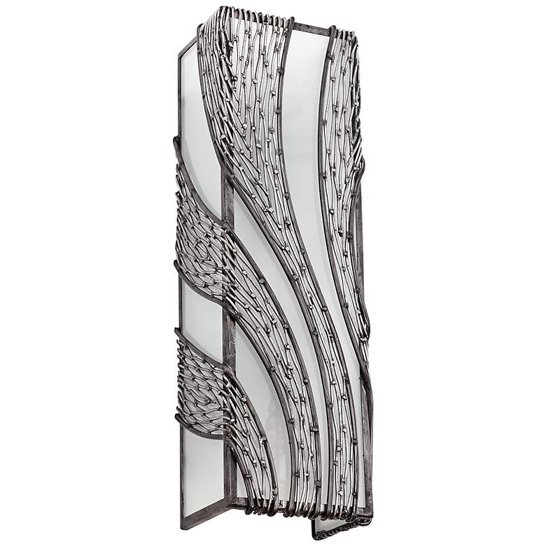 Image 1 Varaluz Flow 20 1/4 inch High Steel Wall Sconce