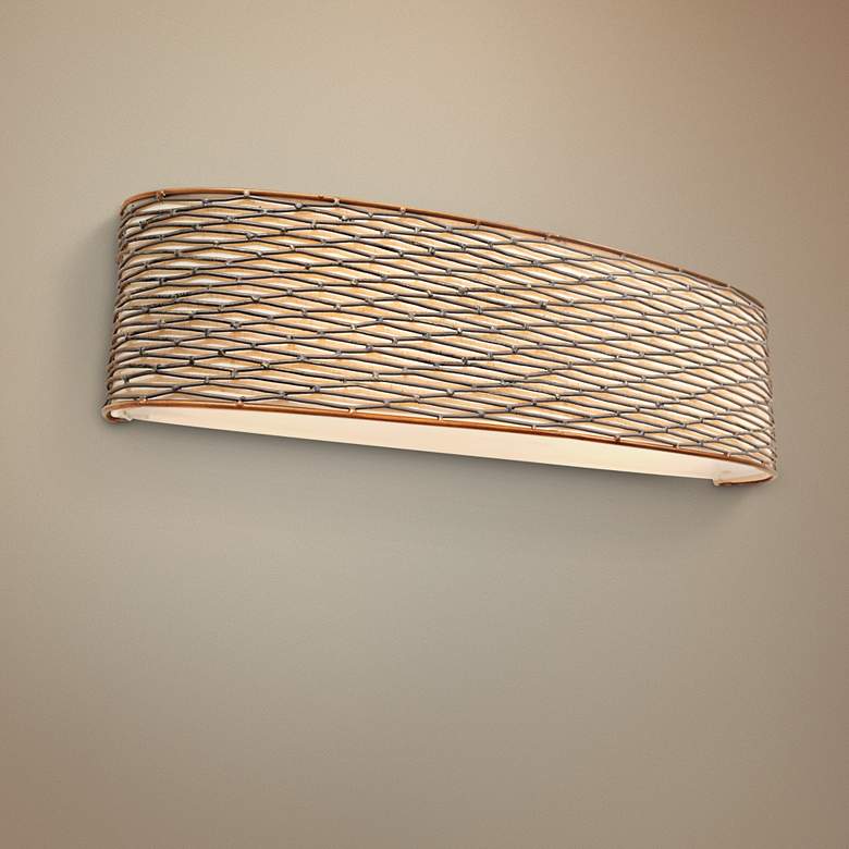 Image 1 Varaluz Flow 24" Wide Hammered Ore Bath Light