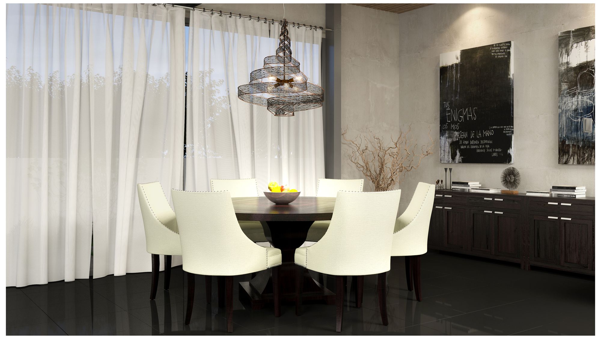 Varaluz Flow 26" Wide Hammered Ore Twist 6-Light Modern Pendant