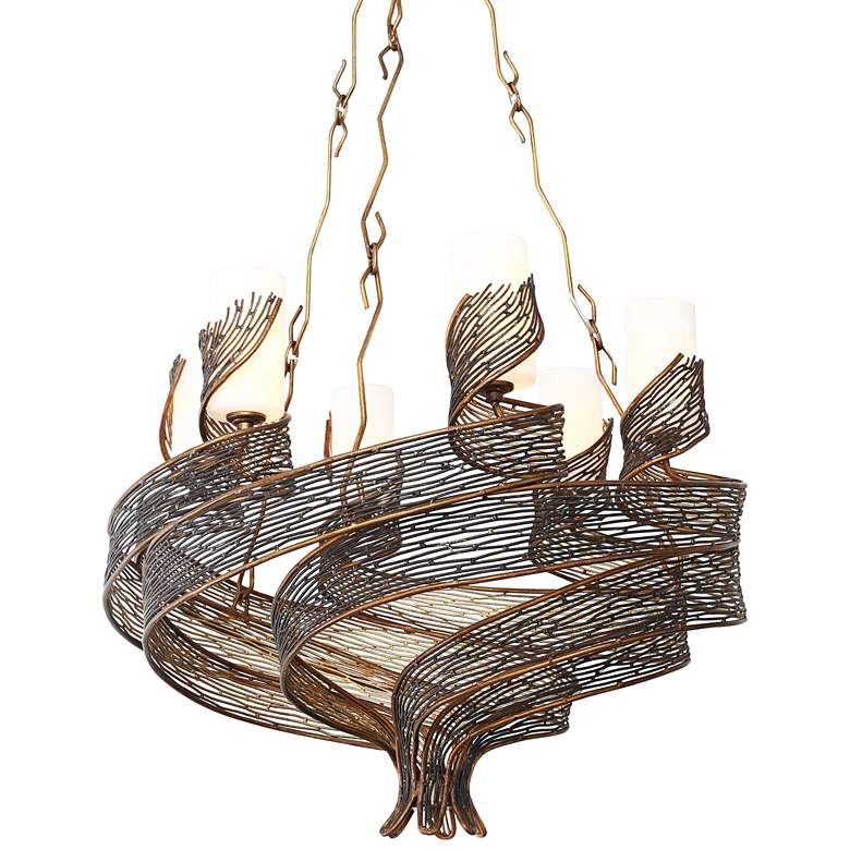 Image 2 Varaluz Flow 28 1/2" Wide Hammered Ore Chandelier