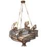 2_Varaluz Flow 28 1/2" Wide Hammered Ore Chandelier