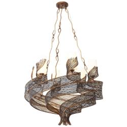Varaluz Flow 28 1/2" Wide Hammered Ore Chandelier