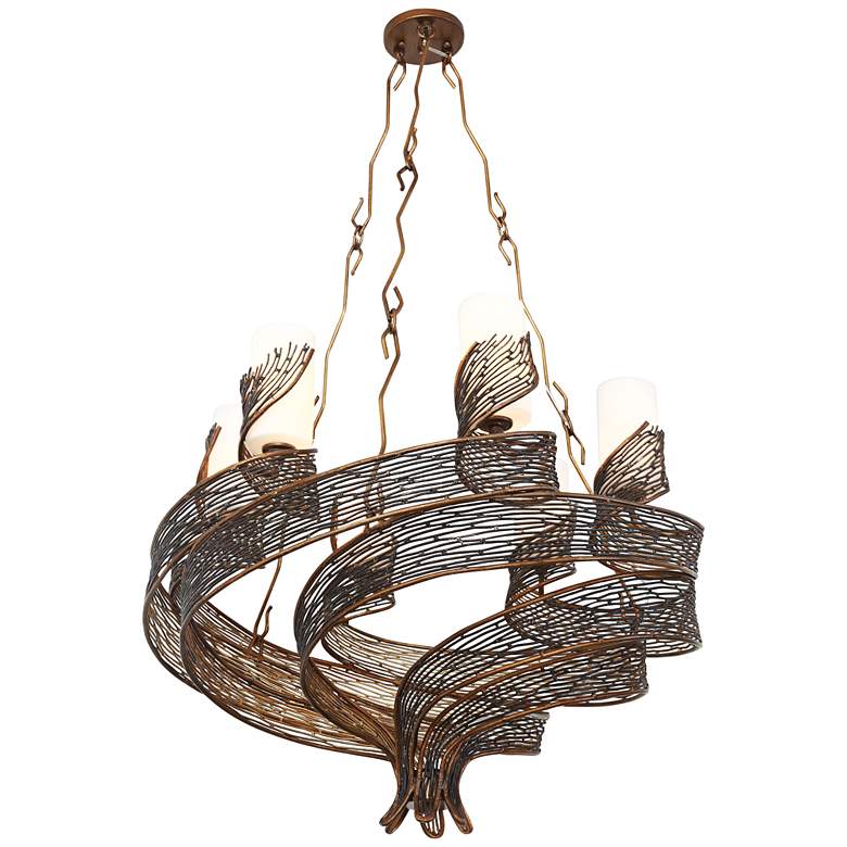 Image 3 Varaluz Flow 28 1/2" Wide Hammered Ore Chandelier more views