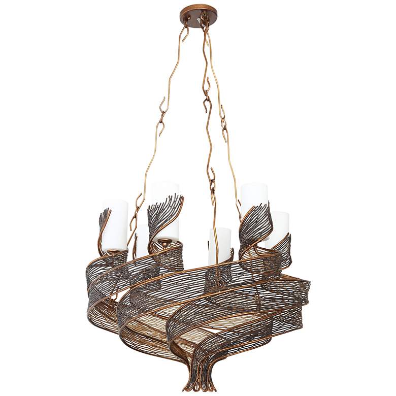 Image 4 Varaluz Flow 28 1/2" Wide Hammered Ore Chandelier more views