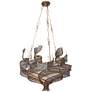4_Varaluz Flow 28 1/2" Wide Hammered Ore Chandelier more views