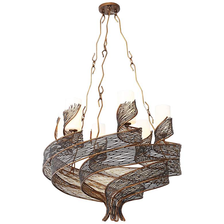 Image 5 Varaluz Flow 28 1/2" Wide Hammered Ore Chandelier more views