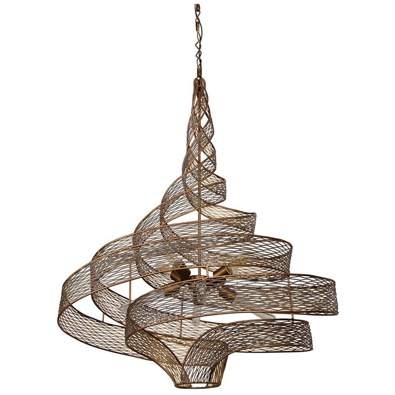 Image 5 Varaluz Flow 30" Wide Hammered Ore Six-Light Pendant Light more views