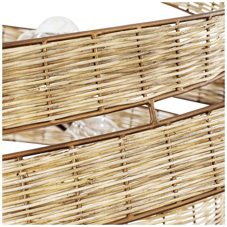 Image 2 Varaluz Flow 30"W Baguette and Natural Rattan Pendant Light more views