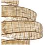 3_Varaluz Flow 30"W Baguette and Natural Rattan Pendant Light more views