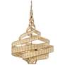 5_Varaluz Flow 30"W Baguette and Natural Rattan Pendant Light more views